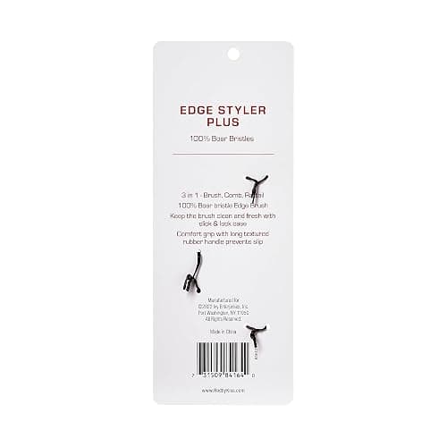Red by Kiss Professional 3-IN-1 Edge Brush with Case – 100% Pure Boar Bristle Brush, Fine Tooth Comb & Rat Tail End for Precision Styling, Edge Control & Hair Parting thumbnail 5