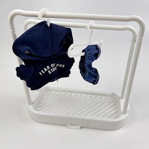 Sunoutdeeal Doll Clothes Rack Set Suitable for ‌Drying and Displaying‌ Dolls Outfits Suitable for ‌Dollhouse Decoration Display ‌Clothing for Labubu The Essential Accessory for Doll Collectors(s) thumbnail 3