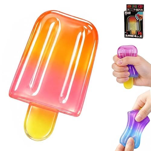 Popsicle Sugar Squishy Sensory Toys for Kids Adults, Ice Cream Squeeze Toys for Stress Relief, Soft Squishies Party Favors Goodie Bag Fillers, Cute Squishy Toys Like Dumpling Squishy Mystery Box Fun - Image 1