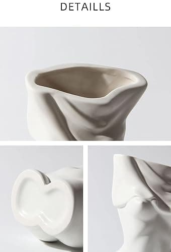Female Body Vase - Elegant Vase for Flowers, Luxury Home Décor Vase, Woman Body Sculpture, Artistic Plant Vase, Modern Body Planter for Women’s Home Décor - White thumbnail 4