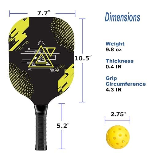 AOPOUL Pickleball Set with 4 Premium Wood Paddles, Cushion Comfort Grip, 4 Cooling Towels, 4 Pickleball Balls & Carry Bag, Pickle Ball Paddle for Men Women thumbnail 4