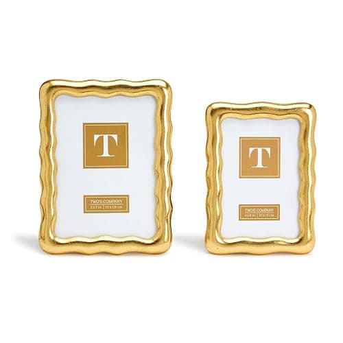 Two's Company Golden Ore Set of 2 Photo Frame in 2 Sizes: 4" X 6" & 5" X 7" thumbnail 4