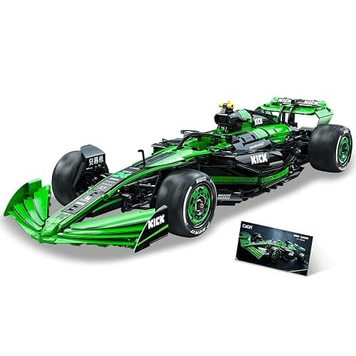 CaDA C64010W Kick Sauber F1 Team C44 Racing Building Set,MOC 1:8 F1 Building Block Car,Formula 1 Championship Super Car Model for Adults (2553pcs) thumbnail 8