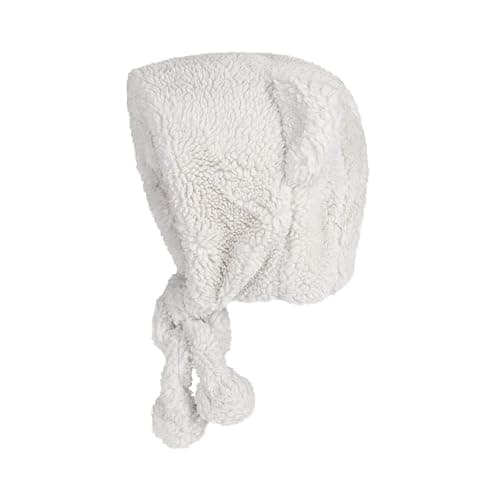 Cute Bear Ears Plush Sherpa Beanie Fuzzy Windproof Earflap Cap Warm Animal Hat with Ear Protection for Women Girls thumbnail 7