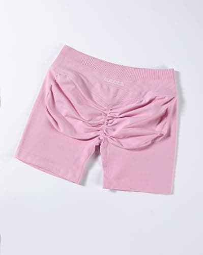 AUROLA Influence Workout Shorts for Women,2.5 3.5 4.5 5.5 6.5 No Roll Up Squat Proof Scrunch Seamless Compression Gym Short thumbnail 4