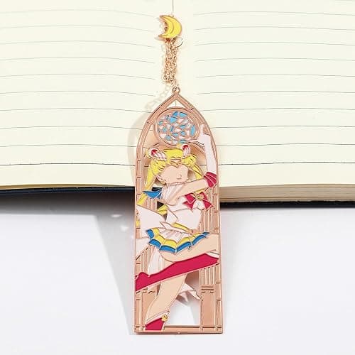 5 Style Anime Magical Girl Book Marks - Metal Bookmarks Gifts for Fans, Lovers, Students, Men, Women, Birthdays, Christmas, Valentine, School Supplies Book Accessory (Color Girl) thumbnail 7