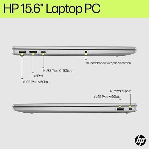 HP 15.6" FHD Laptop 2026 Edition with Copilot AI, 16GB RAM, 512GB SSD, Intel Processor, Long Battery Life, Lightweight 3.64 lbs, Microsoft 365, Windows 11 for Students & Office, Type-RJ45 Cable thumbnail 8