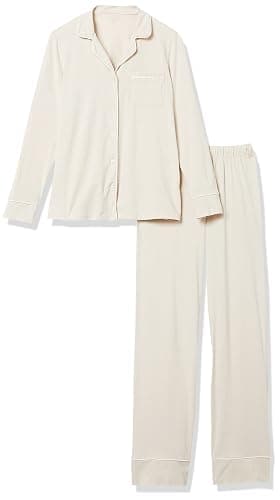 Amazon Essentials Women's Cotton Modal Long-Sleeve Shirt and Full-Length Bottom Pajama Set thumbnail 8