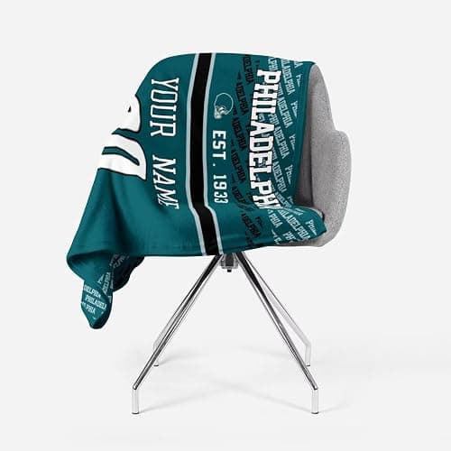 ANTKING Philadelphia Throw Blanket Custom Name and Number Blanket for Men Women Boy Gifts thumbnail 4