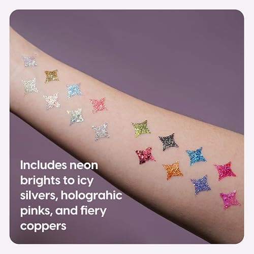KARA BEAUTY ELECTRIC DISCO Glitter Eyeshadow Palette – 30 Color Pressed Glitter Makeup Palette for Face, Body & Eyes No Glue Needed Chunky & Fine Glitter for Rave, Festival Makeup Mermaid Vibes & More thumbnail 3