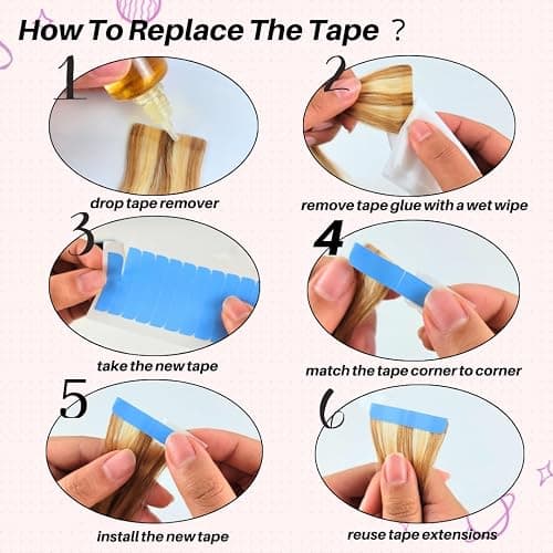 Purple Tape in Hair Extensions Human Hair 24 Inch Invisible Thick Ends Tape in Colored Remy Hair Extensions for Girls - 24 Inch-20pcs-30 Gram - #Purple thumbnail 6