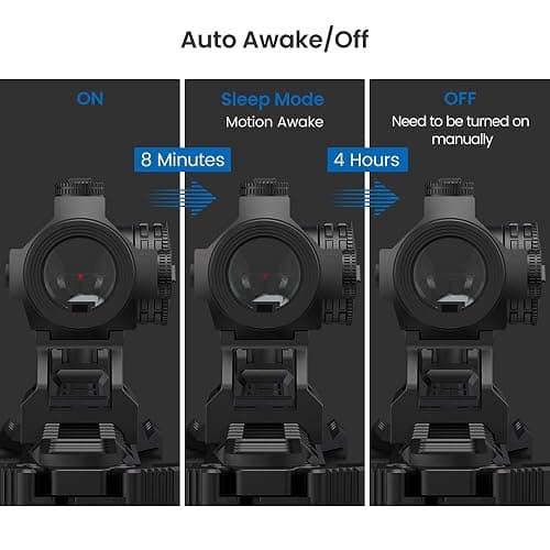 Votatu Red Dot Sight, VRD501 Auto Off and Motion Awake Red Dot Site with Co-Witness and Low-Profile Mount, Anti-Reflection Device and Flip Up Lens Cover thumbnail 3