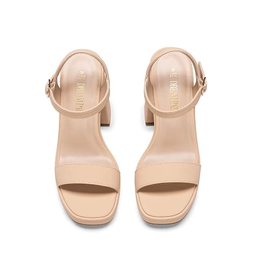 DREAM PAIRS Heels for Women Block Chunky Platform Sandal | Fashion Comfortable Open Toe Ankle Strap High Heels,Suitable for Wedding Daily Party Evening Prom Dance Dress Sandals Shoes thumbnail 6