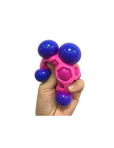 Atomic Nee Doh...Groovy Glob! Squishy, Squeezy, Stretchy Stress Fidget Balls Blue, Yellow & Pink Complete Gift Set Party Bundle - 3 Pack thumbnail 2