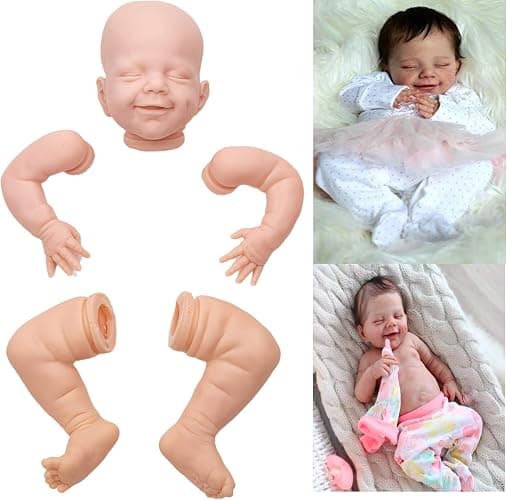 DangTpor 20inch Reborn Doll Kits Size Already Painted Lifelike Unpainted Unfinished Reborn Blank Kit DIY Molds (April) - Image 1