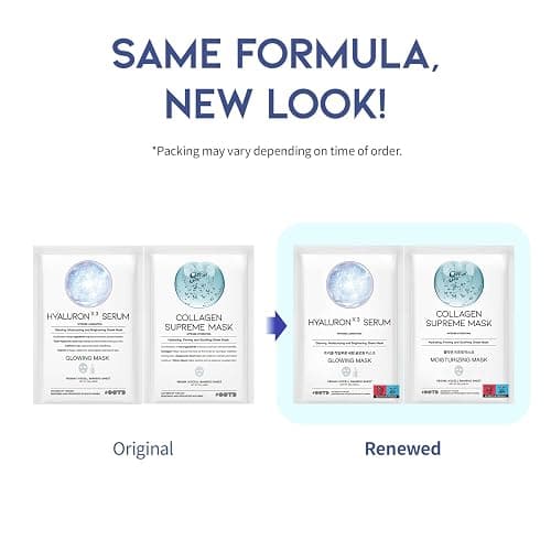 Hydrating Soothing Sheet Masks Gift Set for Skincare, Korean Vegan Sheet Mask for Dry, Sensitive Skin, Calming, Smoothing, Brightening, Collagen, Ceramide, Cica, Hyaluronic Acid 30EA thumbnail 2