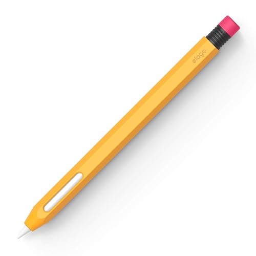 elago Compatible with Apple Pencil Pro Case & Apple Pencil 2nd Generation Case, Compatible with Magnetic Charging, Double Tap, Squeeze, Haptic (Must Read Installation Instructions) (Yellow) - Image 1