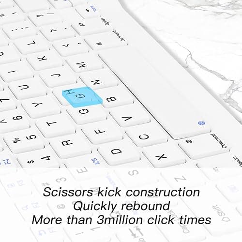 Ultra-Slim Wireless Bluetooth Keyboard for iPad,Tablets & Phones, Portable | Universal Rechargeable Keyboard for iPad 11th/10th/Pro/Air/Mini, Galaxy Tablet, iOS, Android, Windows Devices thumbnail 4