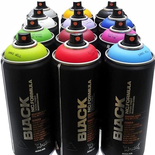 Montana Black 400 ml Farben Satz von 12 Graffiti-Straßen-Kunst-Wand Sprühfarbe thumbnail 4