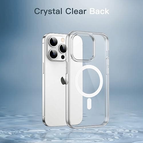 JETech Magnetic Case for iPhone 13 Pro, Clear | Compatible with MagSafe, Shockproof Phone Bumper Cover, Scratch Resistant, Clear Back thumbnail 5