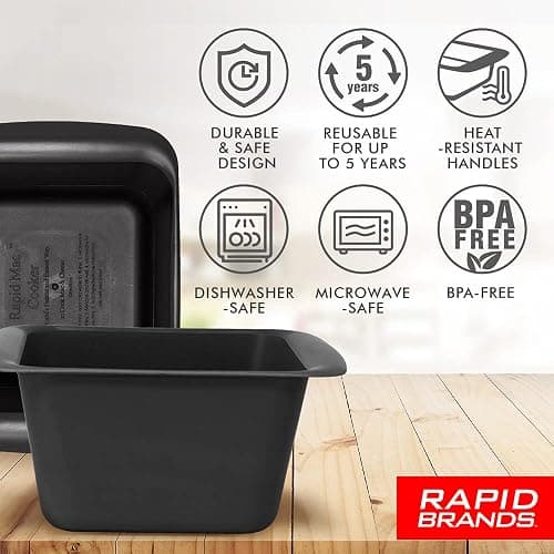 Rapid Mac Cooker | Microwave Macaroni & Cheese in 5 Minutes | Perfect for Dorm, Small Kitchen or Office | Dishwasher-Safe, Microwaveable, BPA-Free (Orange, 1Pack) thumbnail 5