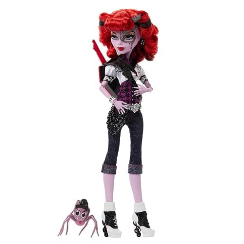 Monster High Boo-riginal Creeproduction - Operetta, bambola da collezione con diario, ragnetto Memphis Daddy O Longlegs e piedistallo, giocattolo per bambini, 6+ anni, HYV90 thumbnail 2