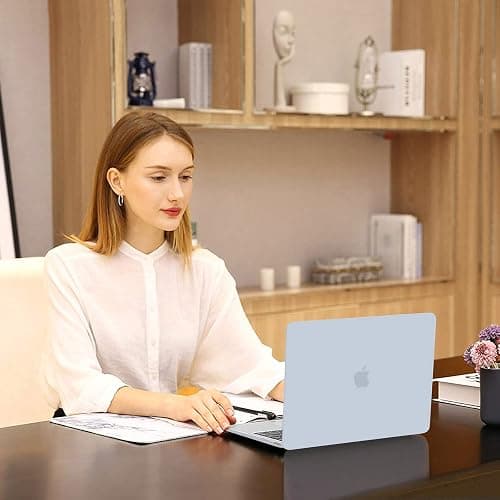 MOSISO Compatible with MacBook Air 13 inch Case 2022 2021 2020 2019 2018 Release A2337 M1 A2179 A1932 Touch ID, Plastic Hard Shell Cover&Keyboard Cover for MacBook Air 13.3 inch Case, Baby Blue thumbnail 6