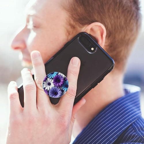 Nsotts (6 Pack) Collapsible Cell Phone Grip for Smartphones,Expanding Cellphone Holder for Phone - Flower thumbnail 4