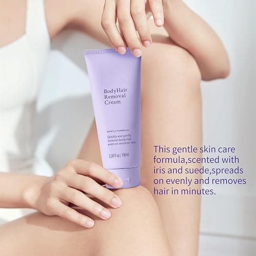 Body & Facial Hair Removal Cream, Gentle Safe for Sensitive Skin, Painless Hair Removal for Women & Men, 3.38 fl oz thumbnail 7