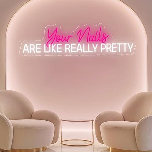 Large Your Nails Are Like Really Pretty Neon Light, Customizable Size, LED Neon Signs with Remote Dimmer, Neon Light for Salon Decor, Dimmible Business Sign for Nails Room thumbnail 5