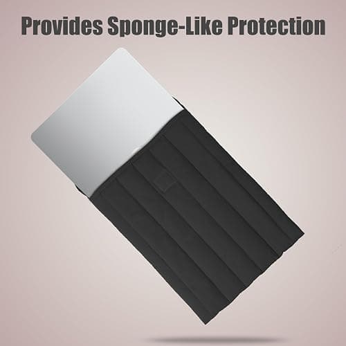 Puffy Laptop Sleeve 11-12 Inch Black, Protective Carrying Case for Men and Women, Cute Case Bag Compatible with 11 and 12 Inch Laptops, 10.9" Ipad 10, 10.2" Ipad 7 8 9 in Cover thumbnail 2