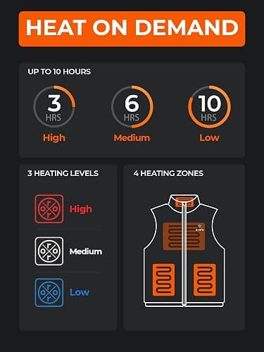 ORORO Women's Lightweight Heated Vest with USB-C Rechargeable Battery, Puffer Classic Heating Vest thumbnail 3
