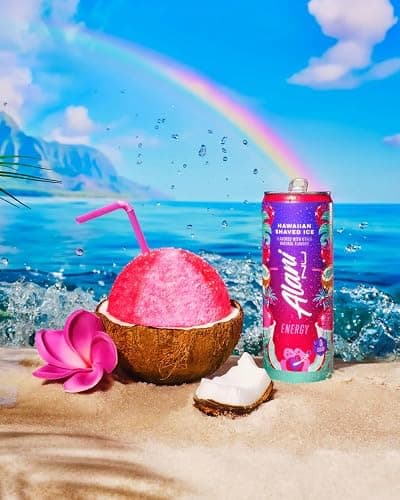 Alani Hawaiiian Shaved Ice 12 Pack, Sugar Free, Low Calorie Energy Drinks, 12 Fl Oz Cans thumbnail 6