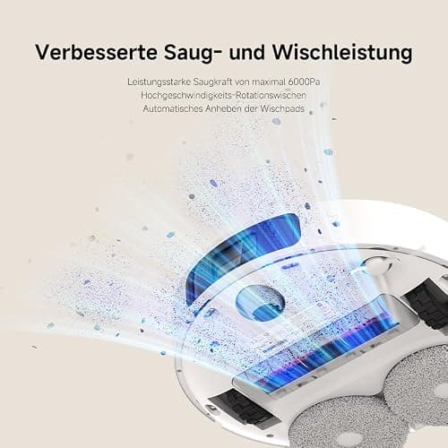 Xiaomi Robot Vacuum X20+ Saugroboter mit Absaugstation und 4L/4L Frisch- & Altwassertank - 2 rotierende, Auto-Trocknung Wischmops, Bis 280m² wischen, 6000Pa Saugkraft, LDS-Navigation, Alle Bodentypen thumbnail 5