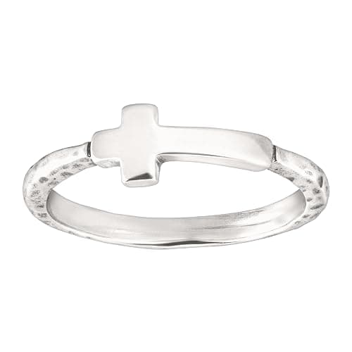 Silpada 'Simplex Cross' Horizontal Cross Textured Ring in Sterling Silver - Image 1