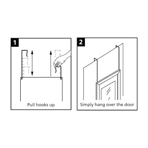 HUAYDYRON 14.25 X 50.25 Inch Over-The-Door Rectangular Full Length Mirror, Space Saving Hanging Mirror with Improved Frame and Hanging System, Tool Free Installation for Bedroom and Dorm(Black) thumbnail 4