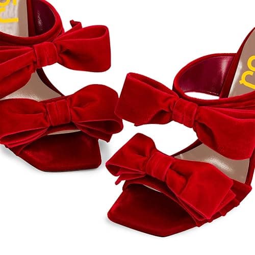 FSJ Women Sexy Two Bows Open Toe Mules Stiletto High Heel Slip On Party Evening Slides Shoes Size 4-15 US thumbnail 5