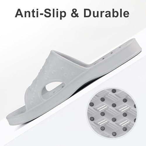 shevalues Shower Shoes for Women Men with Arch Support Quick Drying Pool Slides Lightweight Beach Sandals with Drain Holes | Arch Support, Quick Drying, Drain Holes, Lightweight thumbnail 6