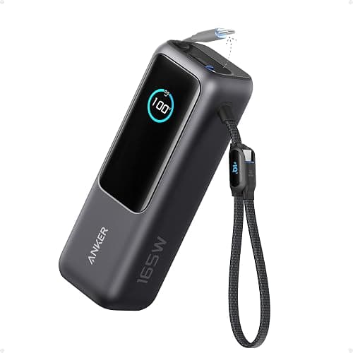 Anker Power Bank, 25,000mAh Travel Essential with 165W Total Output | 3 USB-C Ports with 100W Max Each, Built-In Retractable Cables, Flight-Ready, for iPhone 17 Series, MacBook, and More - Image 1