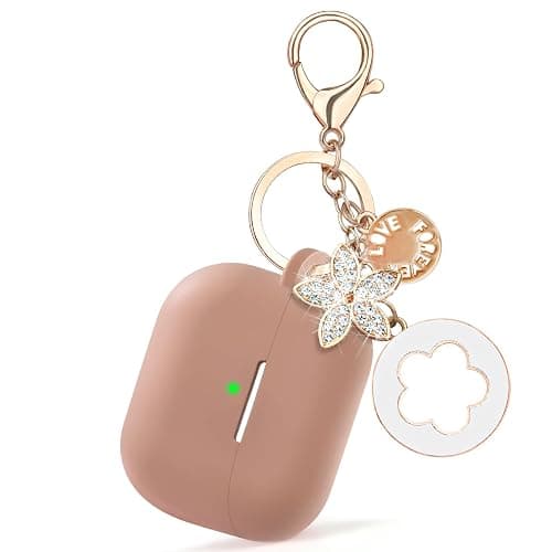 Case for Apple Airpods 4 - VISOOM Airpods 4 Cases 2024 Cover Women Anti-Drop Silicone iPods 4 Earbuds Wireless Accessorie Charging Cases Girl Bling Keychain for Airpod iPods 4th Generation thumbnail 4
