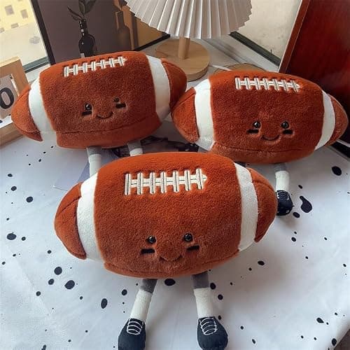 XIGUI 7 inch Rugby Stuffed Sports Balls Toy,with feet Creative Football Doll Fun Cute Plush Doll Toy Plush Stuffed Spherical Soft Toys Sports Throw Pillow CushionKids Gift (Rugby) thumbnail 8