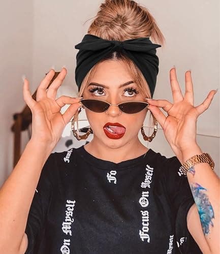 Huachi 4 Packs Bow Headbands for Women Girls, Wide Head Bands for Women's Hair Non Slip Soft Elastic Hair Bands, African Thick Workout Gym Turban Bandanas Head Wraps Hair Accessories (Fashion) thumbnail 4