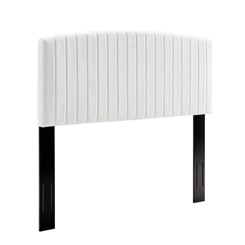 Modway Rebecca Performance Velvet Twin Headboard, White - White - Twin thumbnail 2