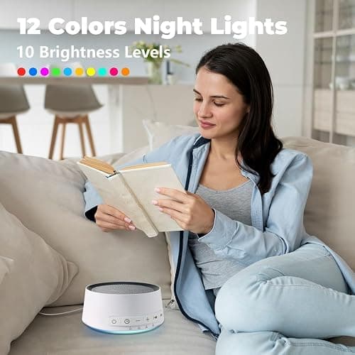 Sound Machine White Noise Machine with 30 Soothing Sounds 12 Colors Night Light Sleep Machine for Baby Kids Adults Brown Nosie Machine Pink Noise Machine with 32 Volume Levels for Office Home Travel thumbnail 4