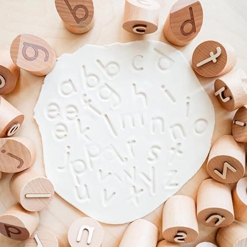 Alphabet Playdough Stamps for Kids - Lowercase Letter Stamp Set - ABC Toddler Clay Dough Stampers thumbnail 2