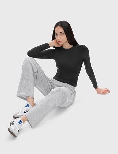 PUMIEY Women's Wide Leg Sweatpants Straight Baggy Sweat Pants High Waisted Lounge Pants Airy Collection thumbnail 6