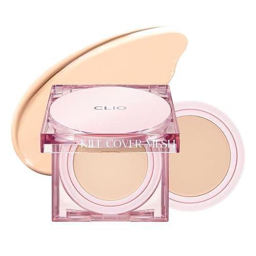 CLIO Kill Cover Mesh Glow Cushion Foundation ([Refill Included] 15g*2, 23N GINGER), Glass Skin, Long-Lasting, Lightweight, Buildable Coverage, Glowy Skin Makeup - Image 1
