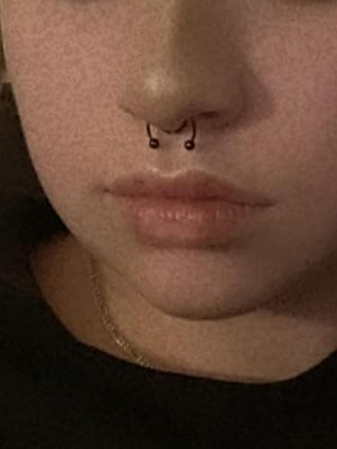 QWALIT Fake Nose Ring Fake Lip Piercing Fake Lip Ring Fake Nose Ring Hoop Fake Snake Bites Fake Lip Piercings Faux Lip Rings Fake Nose Piercing Clip on Nose Ring Spring thumbnail 5