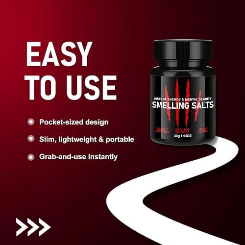 Enhanced Focus & Explosive Force, Activate Before Smelling, Instant Energy,Potent Salts Wake Up for Athletes, Salts for Athletes in Hockey, Weightlifting and Powerlifting-30g-Red-H thumbnail 7