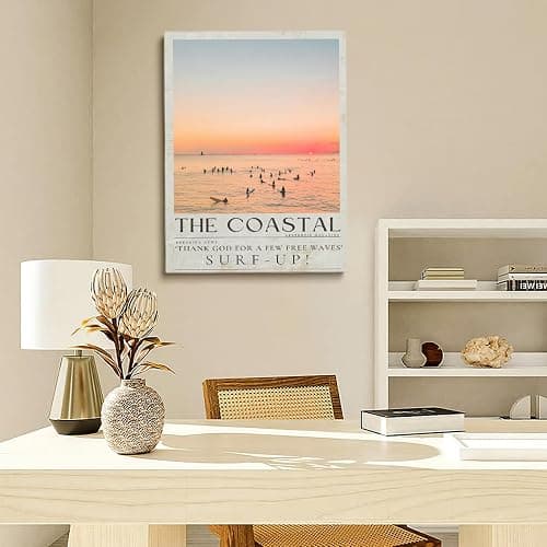 Generic Pink Beachy Magazine Cover Trendy Newspaper Print Beachy Dorm Room Decor Girly Surf Wall Art Coastal Cowgirl Wall Art Seascape Sunset picture Preppy Pink Apartment Decor 16x24in Unframed - O-Unframed - 16L" x 24W" thumbnail 5